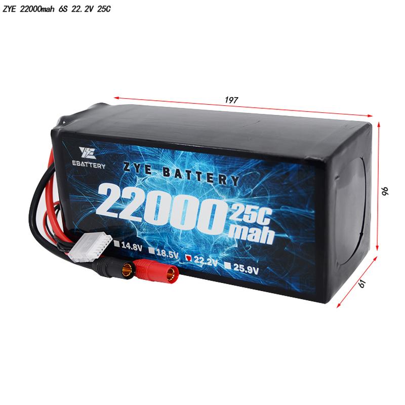 6S 22000mAH lipo