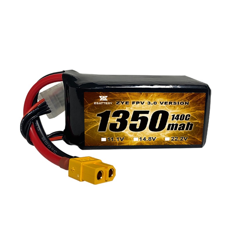 สูง 120C 1350mah 1550mah แบตเตอรี่ Lipo สำหรับ FPV Drone