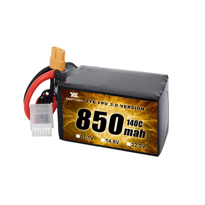 ขนาดเล็ก 850mah 1100mah 1300mah 1500mah FPV Lipo แบตเตอรี่